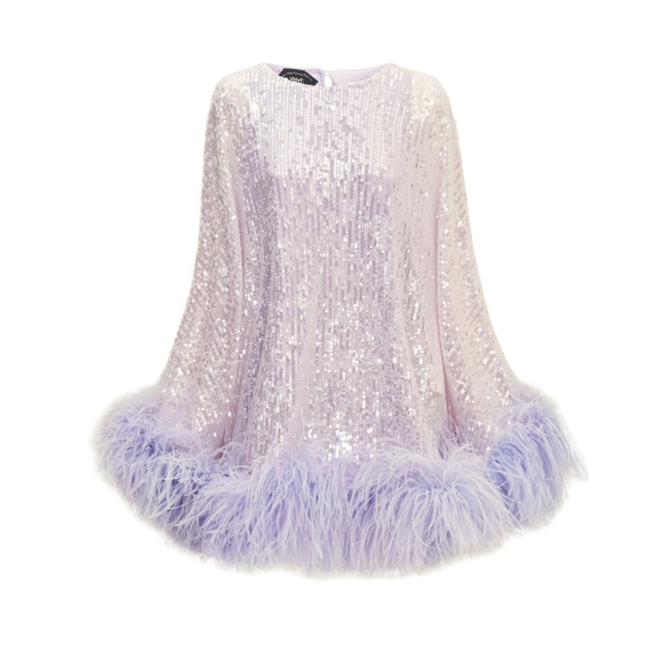 Purple Feather Dress luxury Clothing from  Luxury Handbags Marketplace