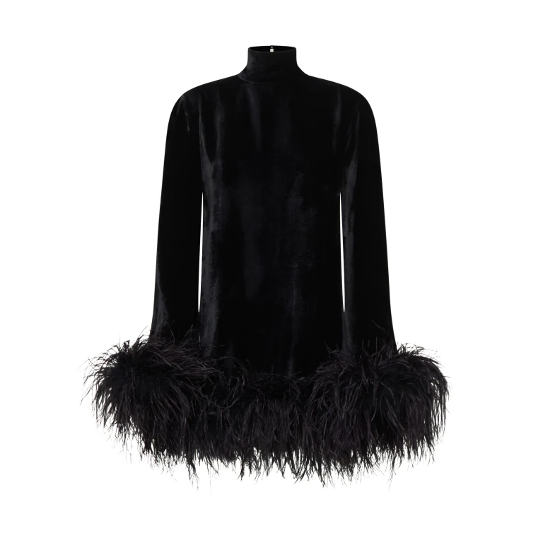 Black Feather Dress luxury Clothing from  Luxury Handbags Marketplace