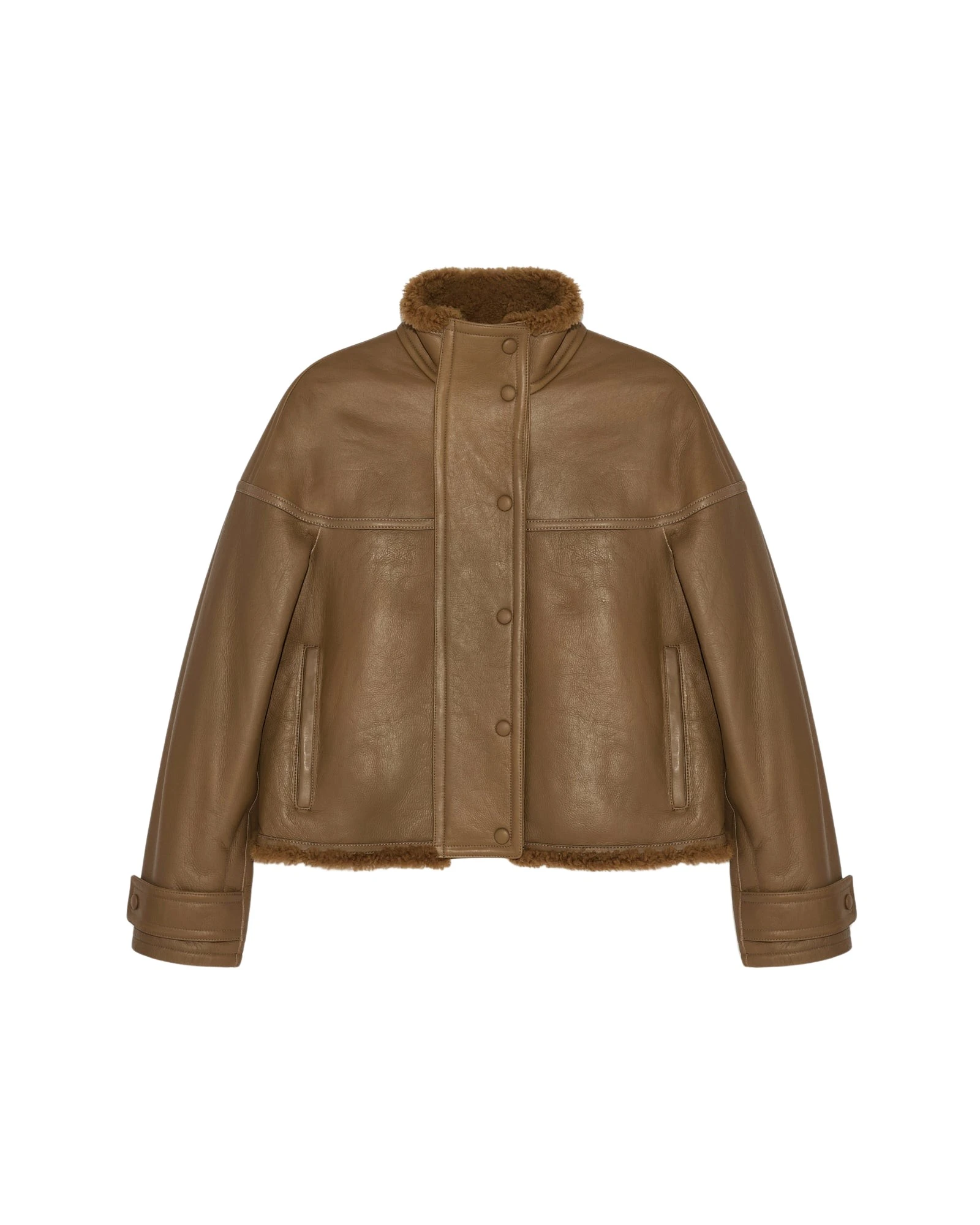 Yves-Salomon-Gonfio-Merino-Cropped-Jacket87447_nobg Yves Salomon Jacket luxury Clothing from Luxury Handbags Marketplace
