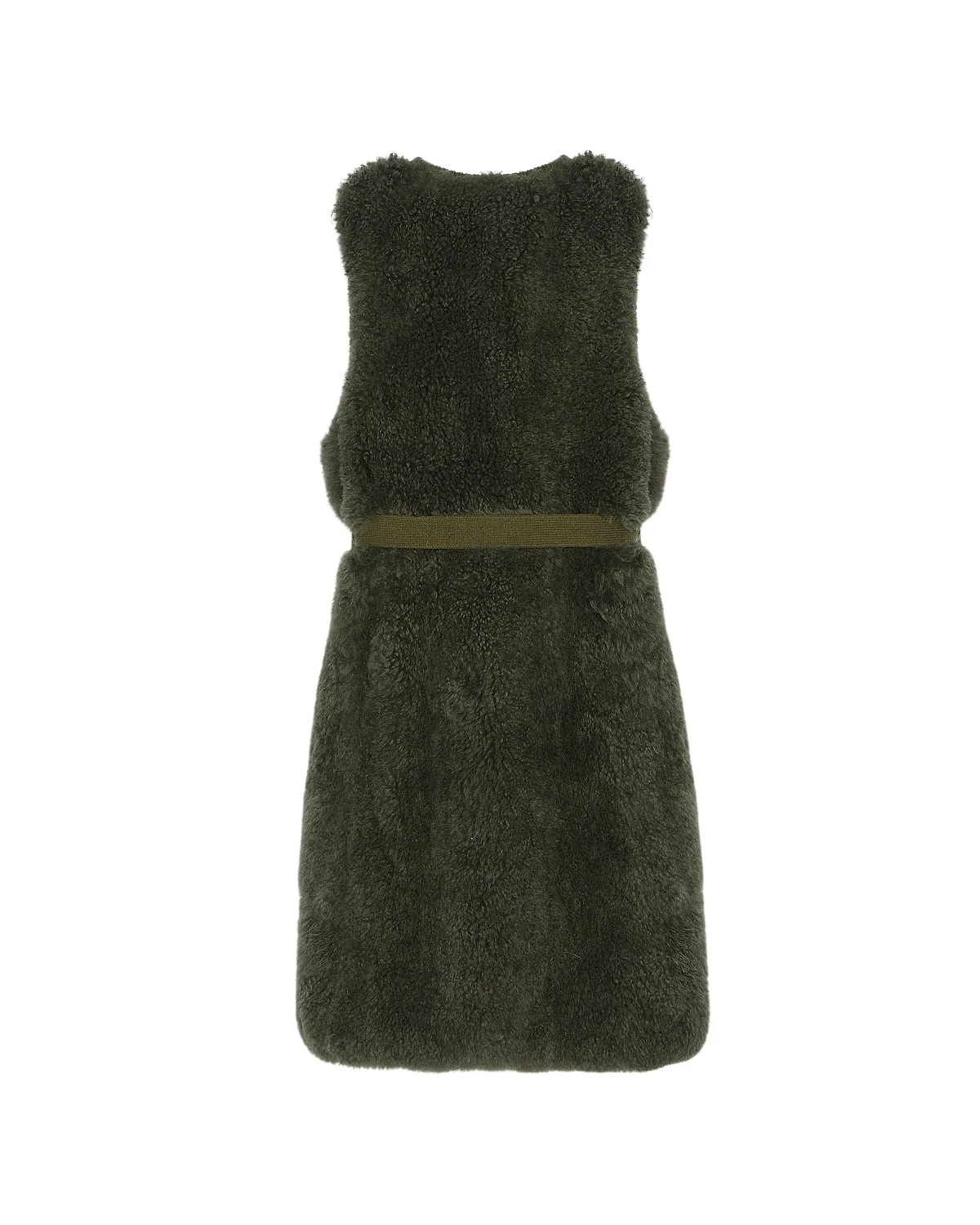 Yves-Salomon-Long-Belted-Gilet-In-Merino-Knit-And-Lambskin90265_nobg Yves Salomon Coat luxury Clothing from Luxury Handbags Marketplace