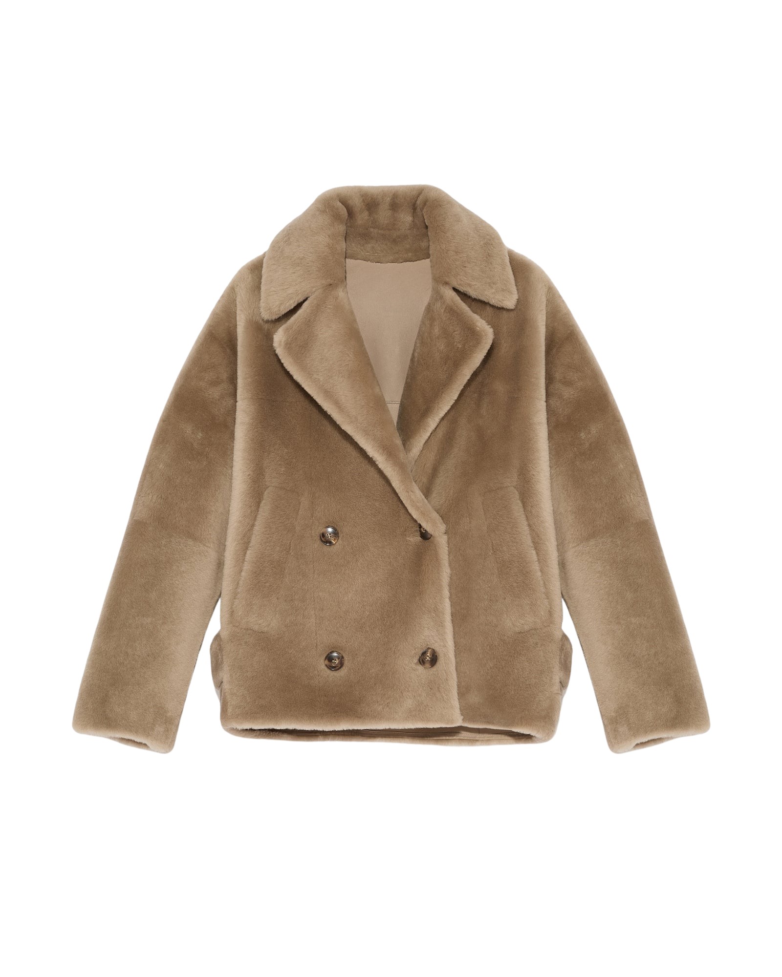 Yves Salomon Shearling Pea Jacket