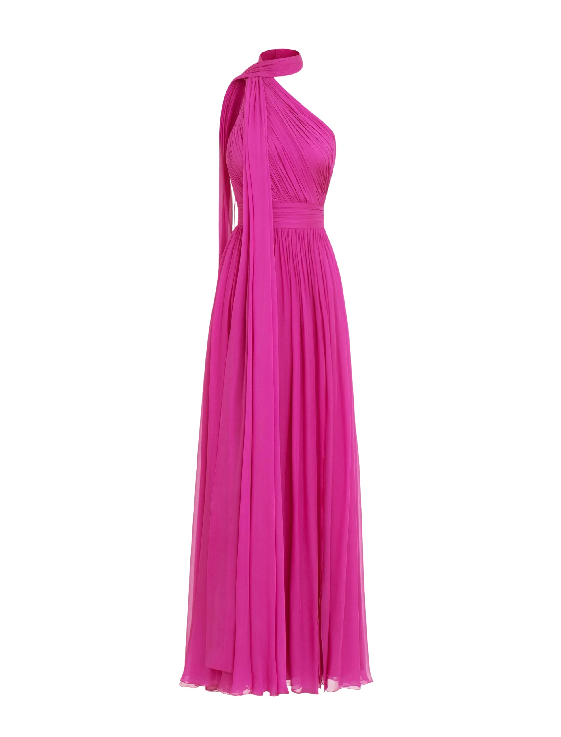 Zuhair Murad Chiffon One-Shoulder Dress