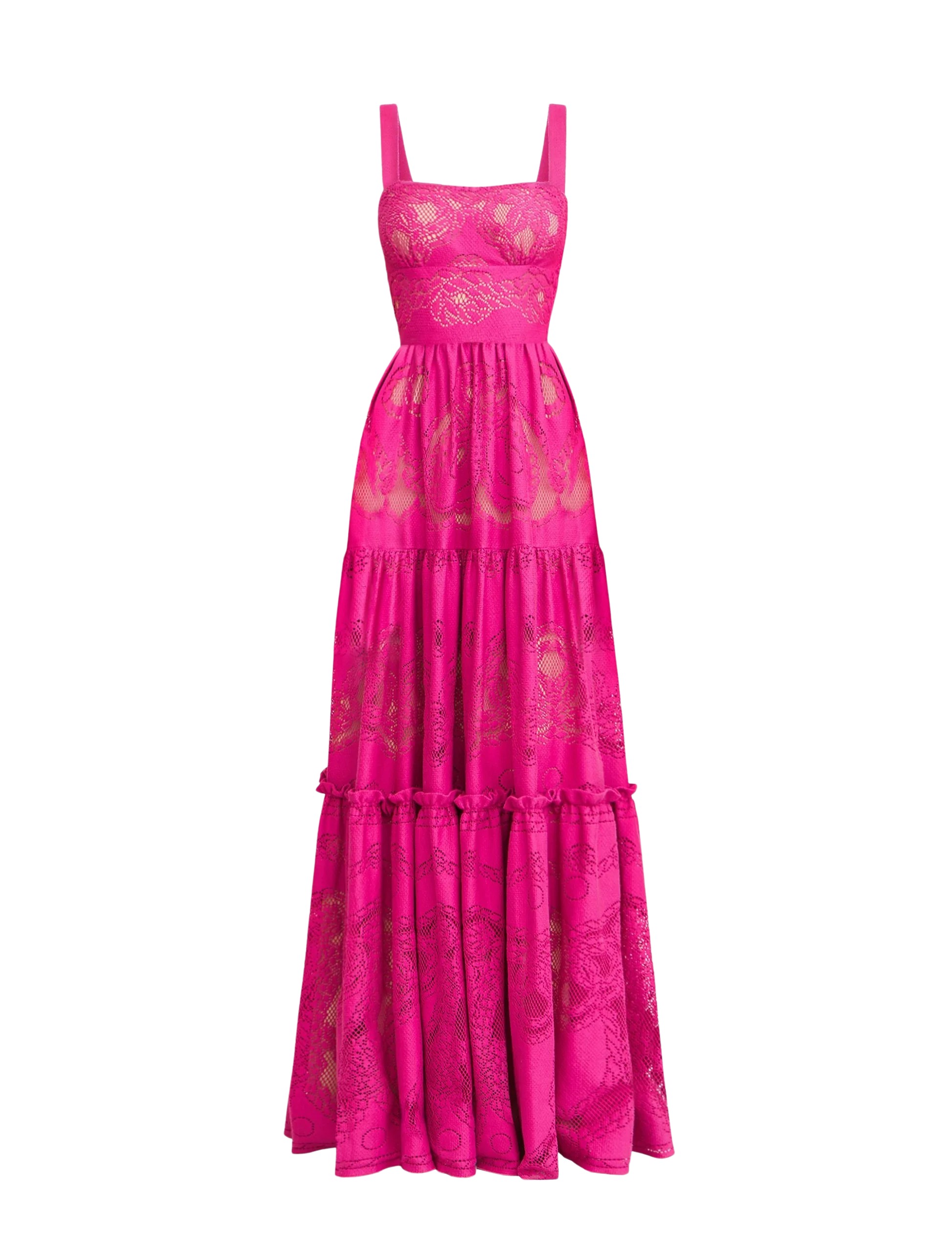 Zuhair Murad Deco Lace Long Dress