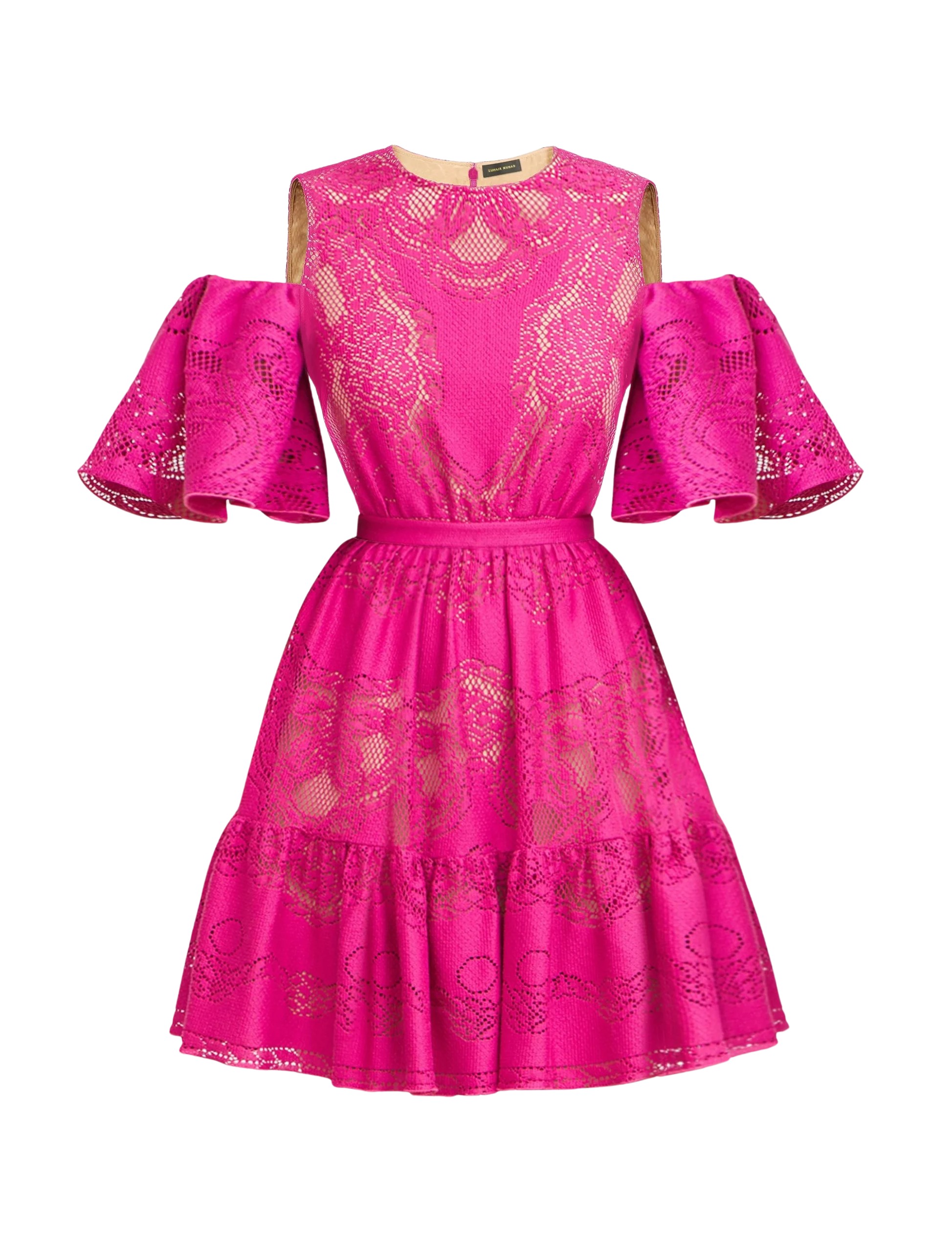 Zuhair Murad Deco Lace Mini Dress