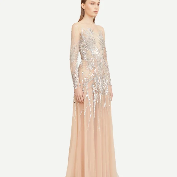 Zuhair Murad Embroidered Long Dress, view 3