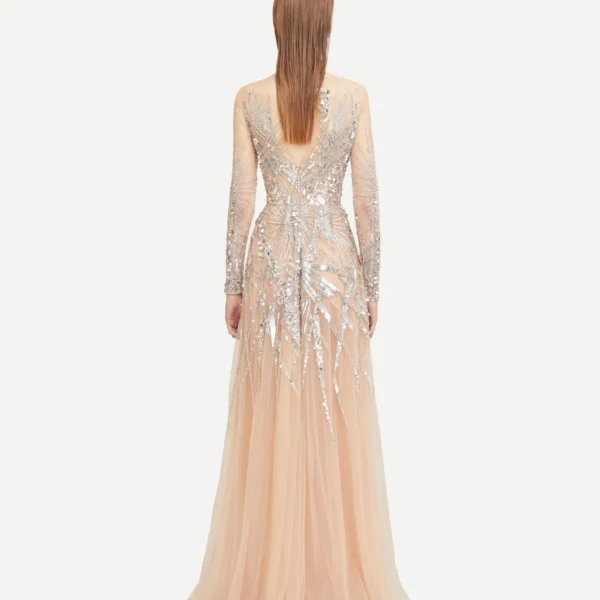 Zuhair Murad Embroidered Long Dress, view 4