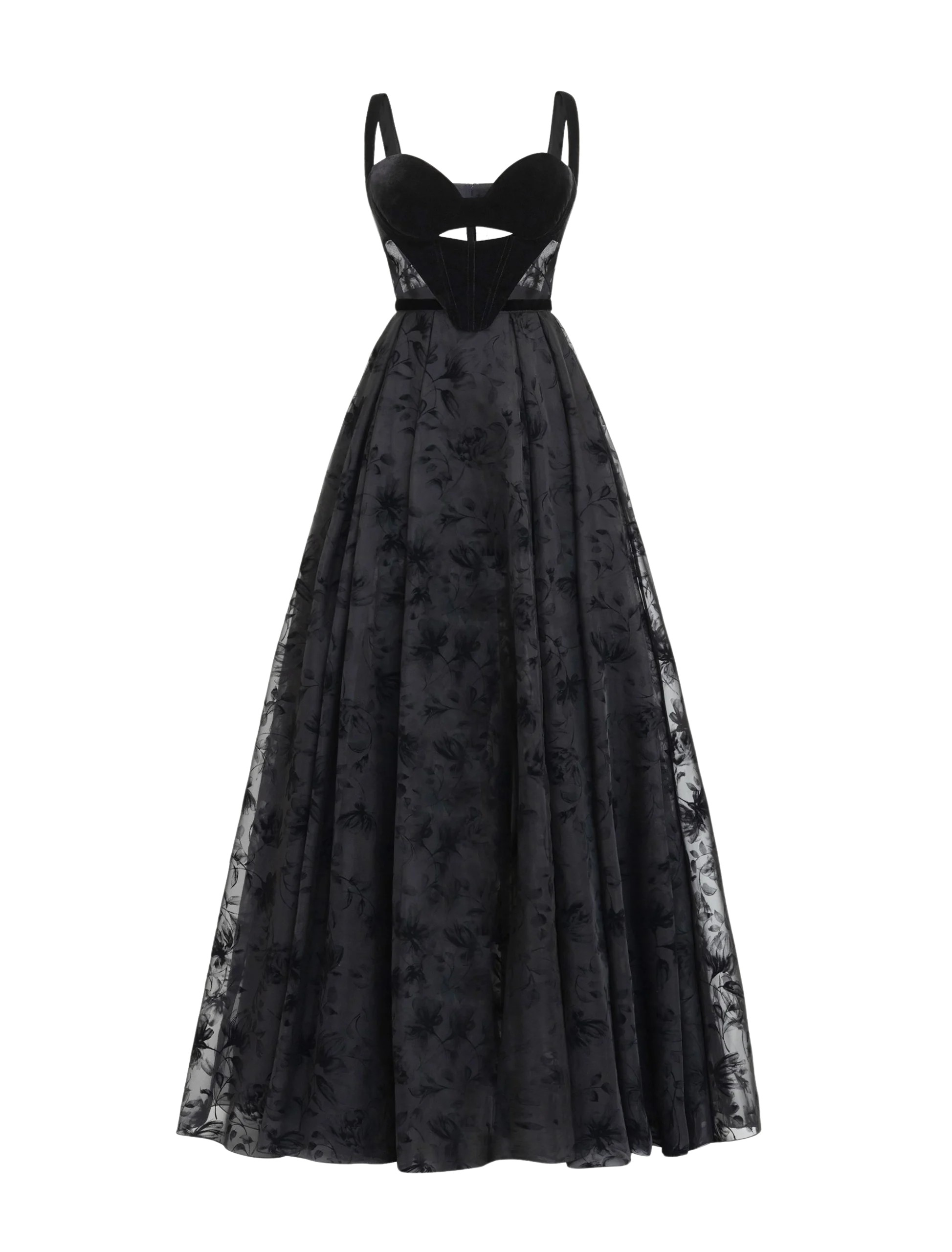Zuhair Murad Organza & Velvet Long Dress