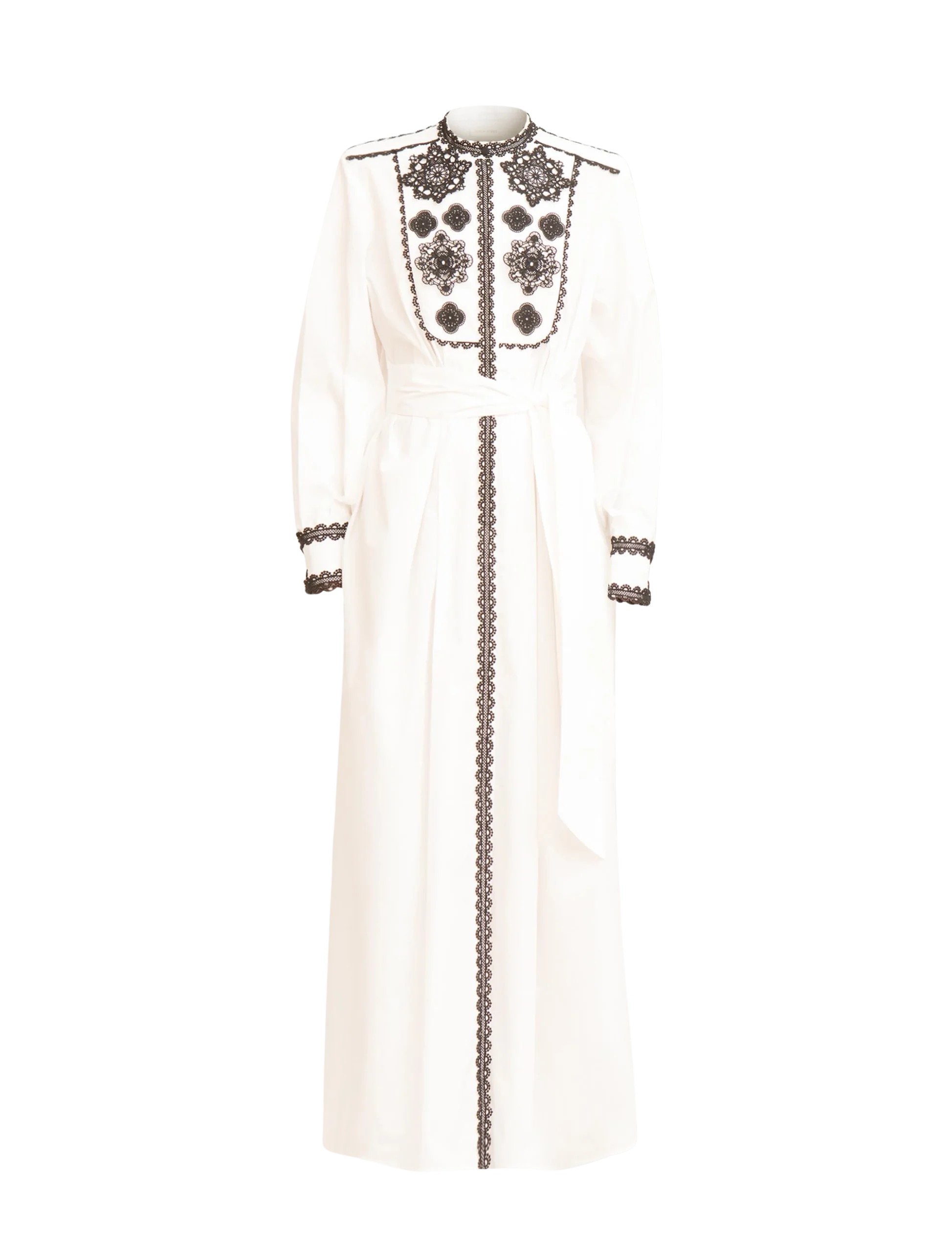 Zuhair Murad Popeline & Lace Dress