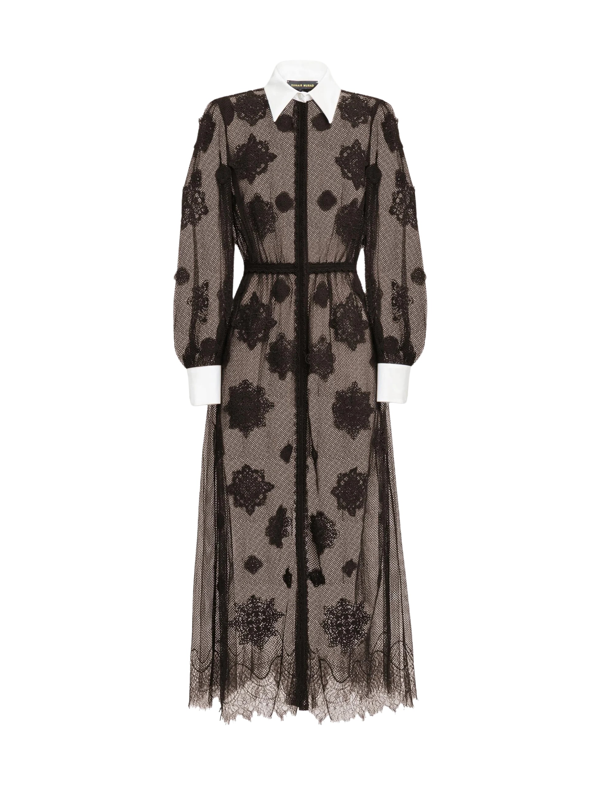 Zuhair Murad Resille & Lace Midi Dress
