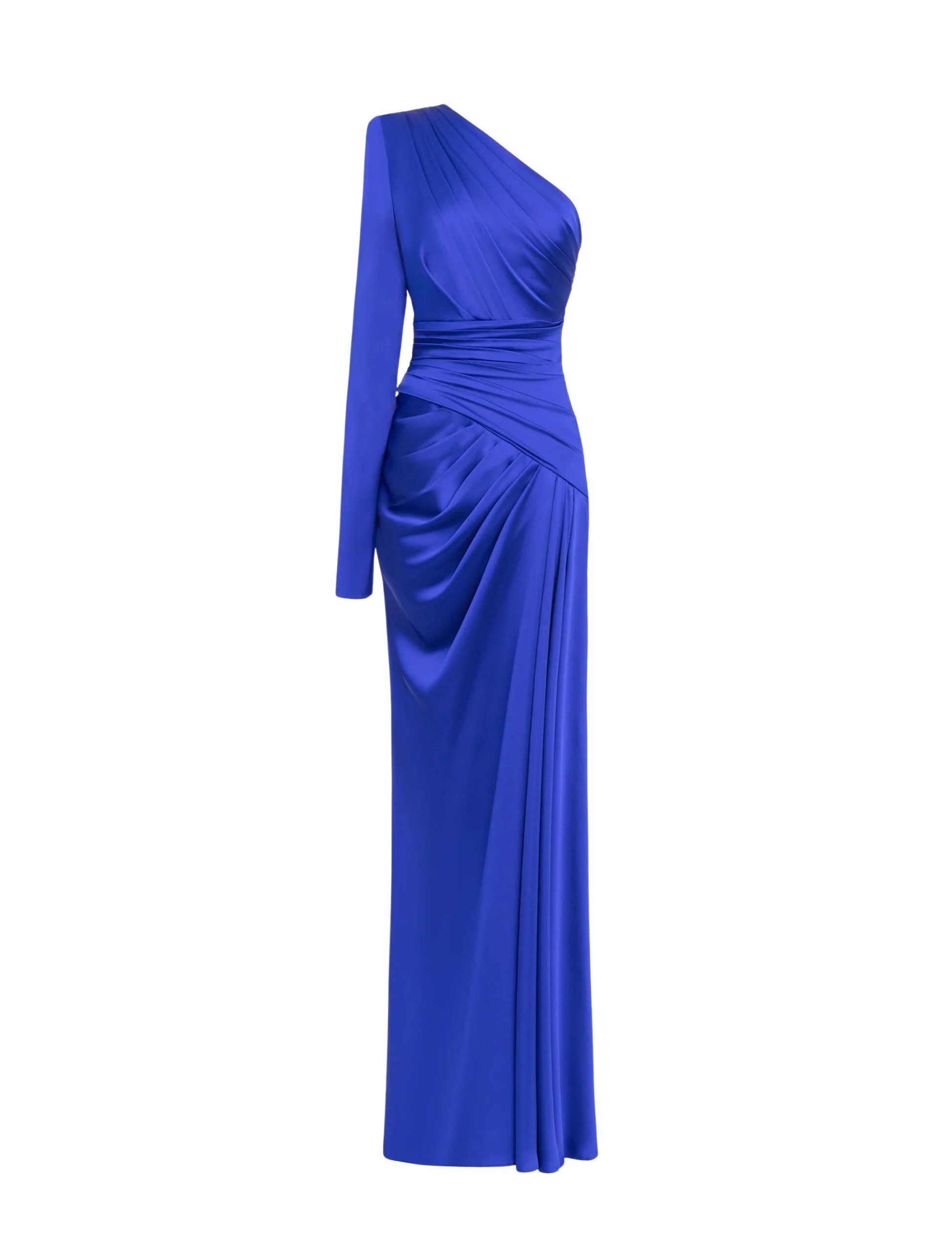 Zuhair Murad Satin One-Shoulder Dress