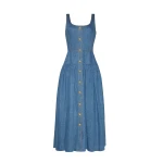 Adam Lippes Cassie dress in stone wash denim Adam Lippes dress