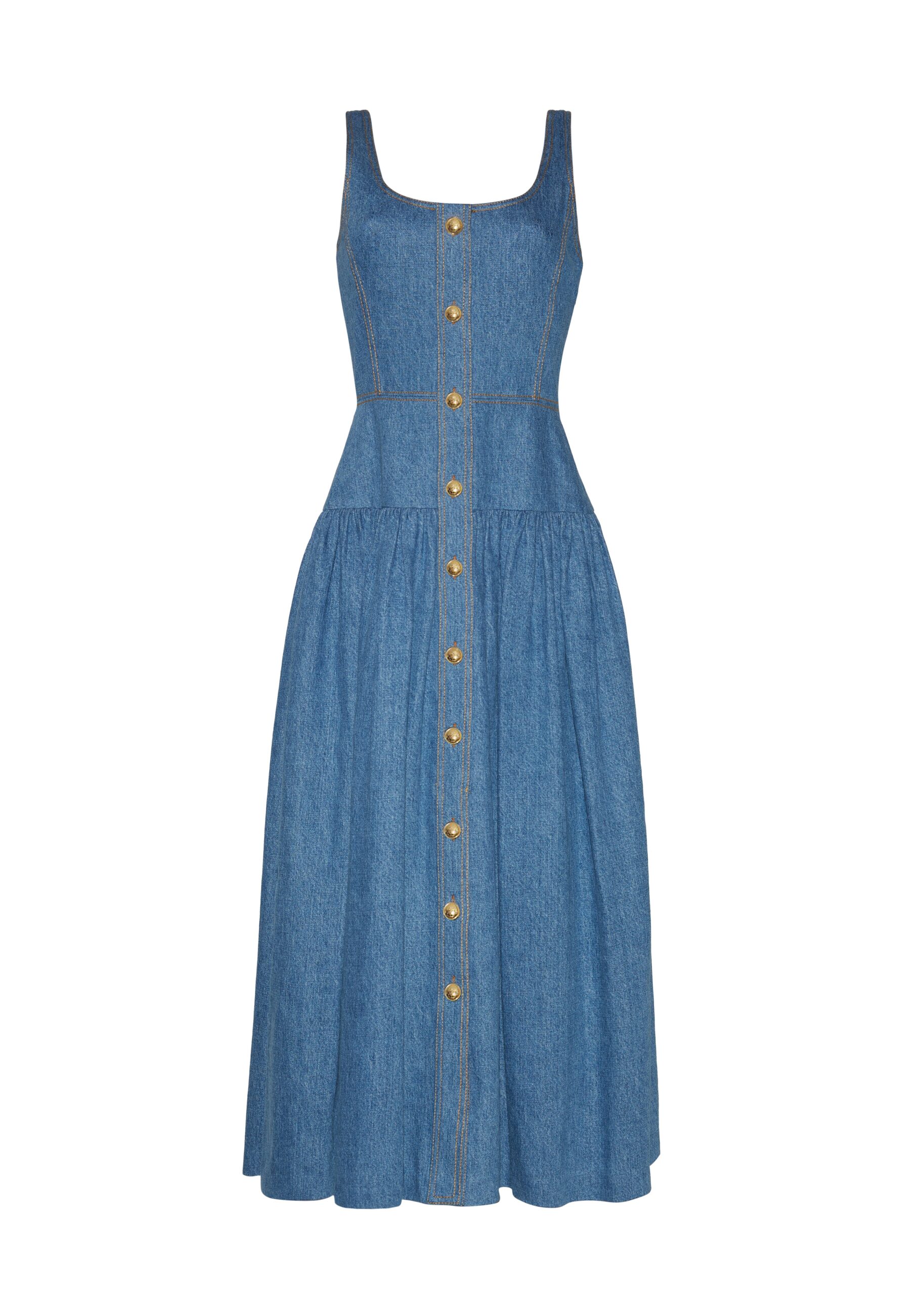 Adam Lippes Cassie dress in stone wash denim Adam Lippes dress