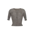Adam Lippes Short sleeve cardigan in metallic rib Adam Lippes dress