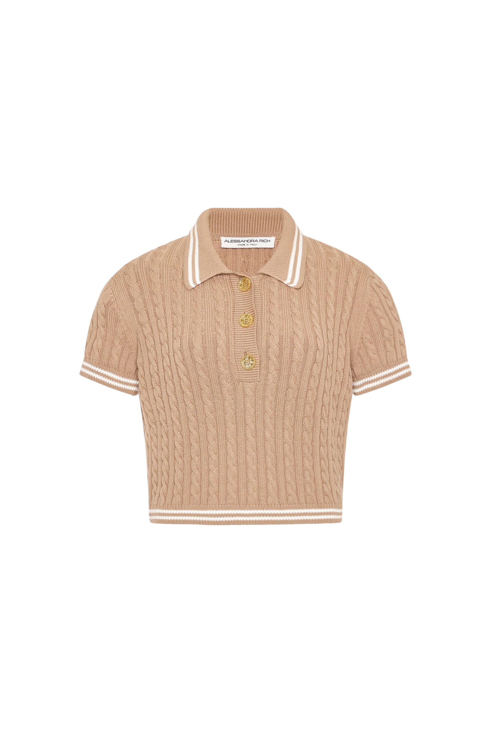 Alessandra Rich Cotton Polo Top