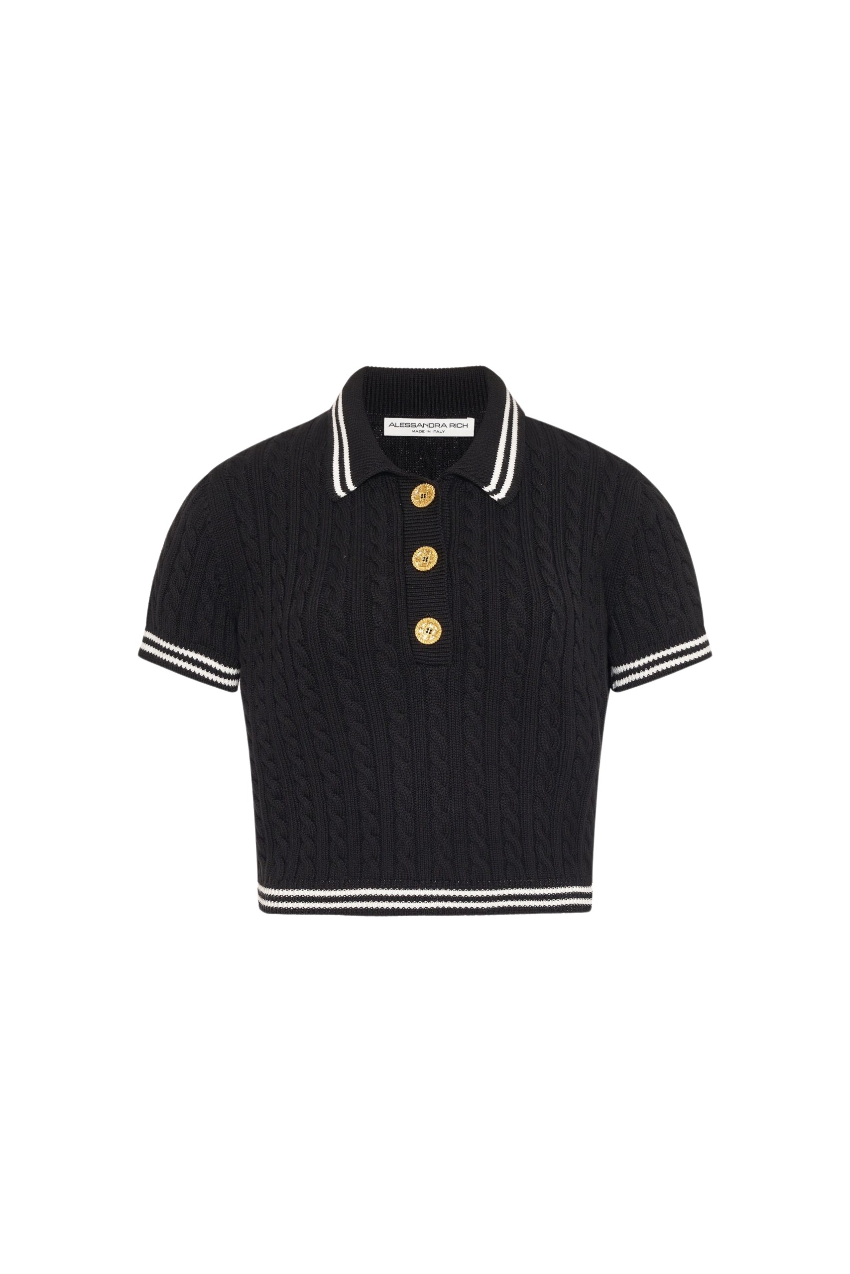 Alessandra Rich Cotton Polo Top