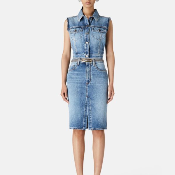Alessandra Rich Denim Skirt, view 3