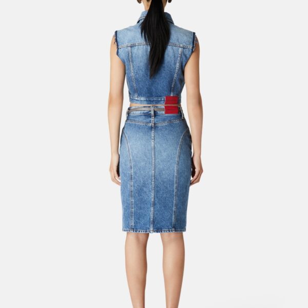 Alessandra Rich Denim Skirt, view 4