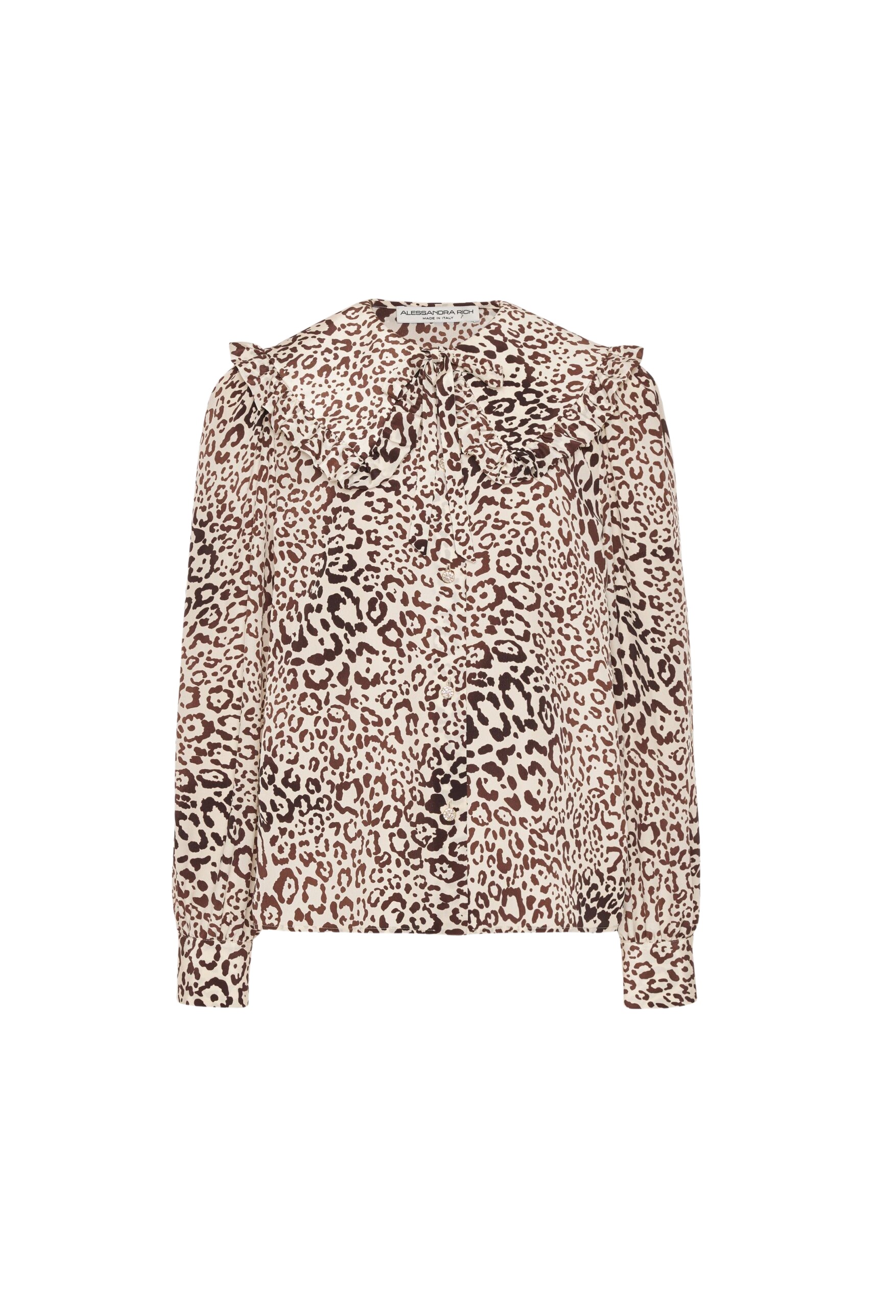Alessandra Rich Leopard Print Blouse