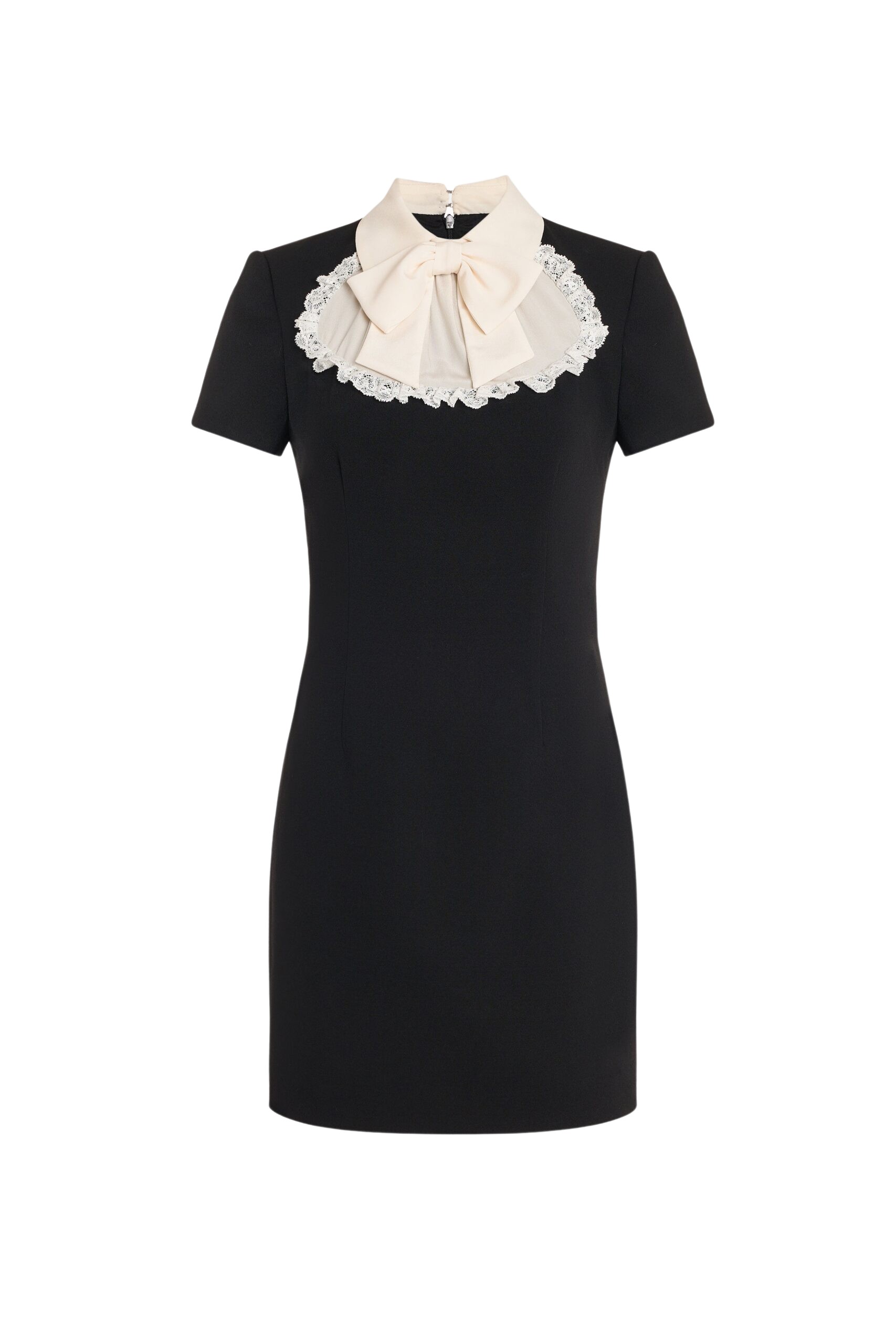 Alessandra Rich Mini Dress With Silk Jabot