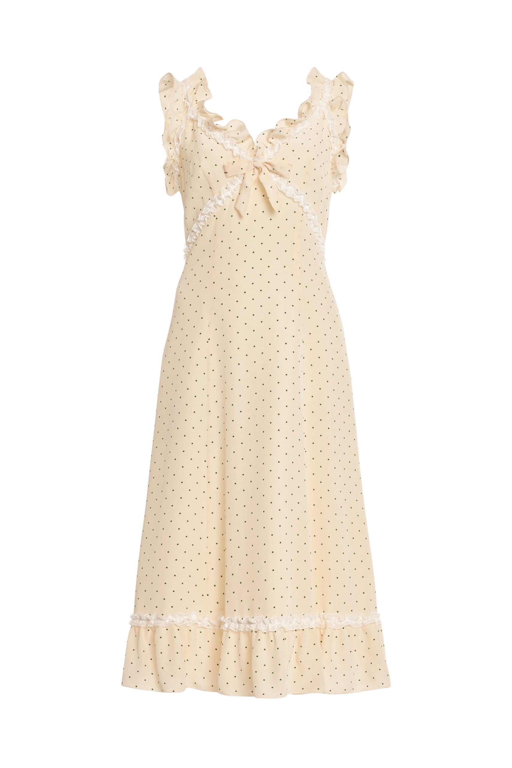 Alessandra Rich Polka Dot Slip Dress