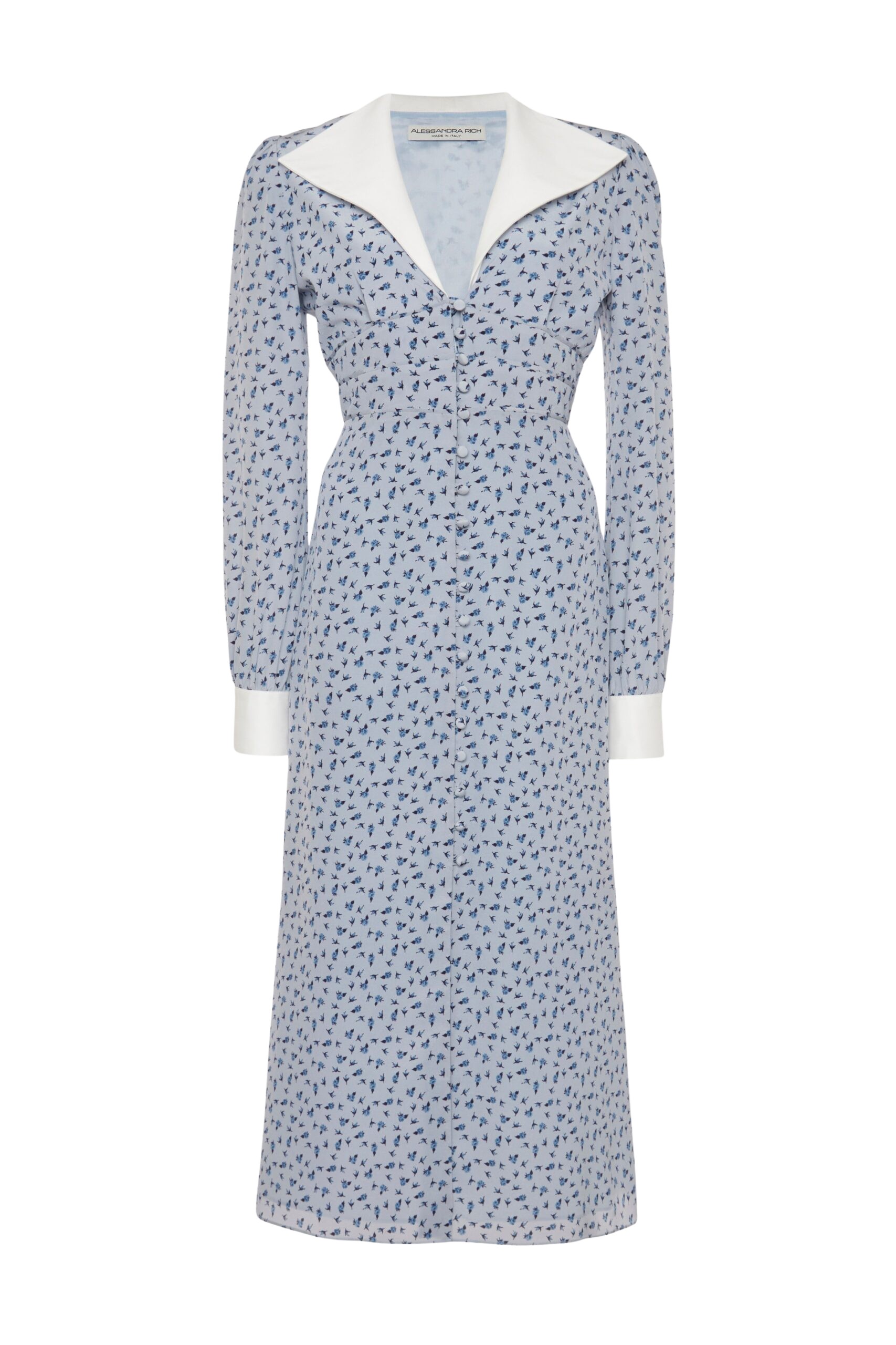 Alessandra Rich Small Rose Print Dress
