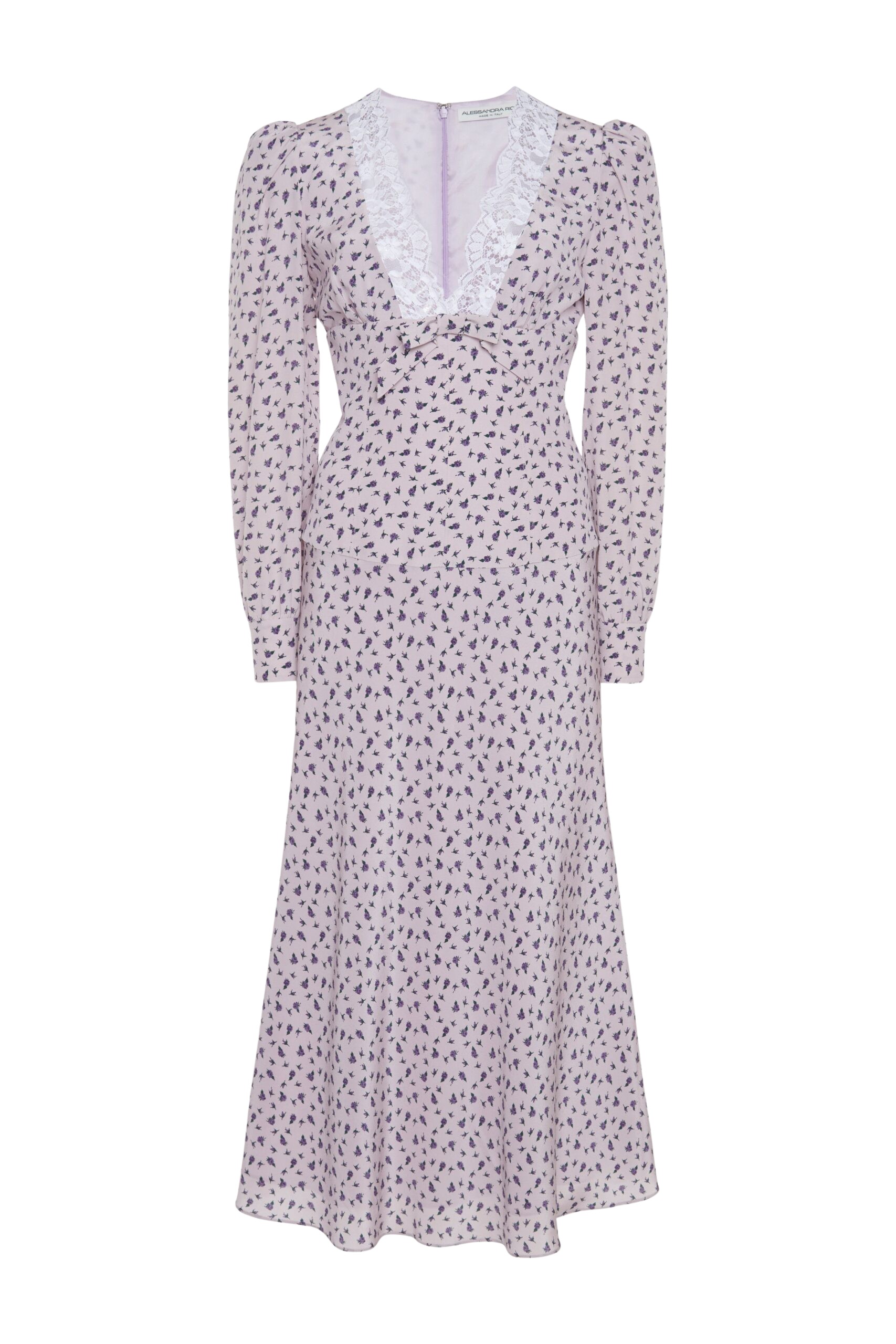 Alessandra Rich Small Rose Print Dress
