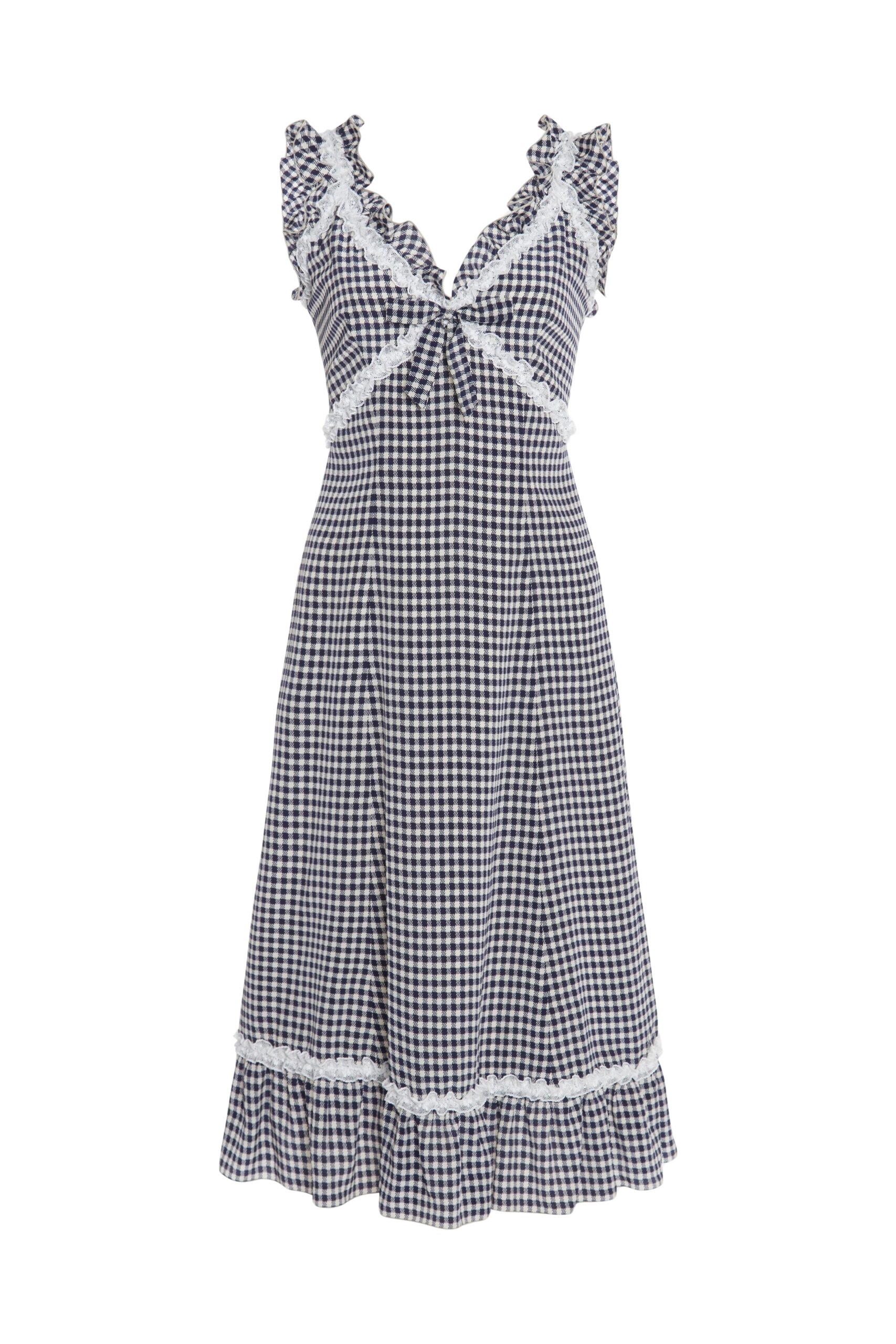 Alessandra Rich Vichy Slip Dress