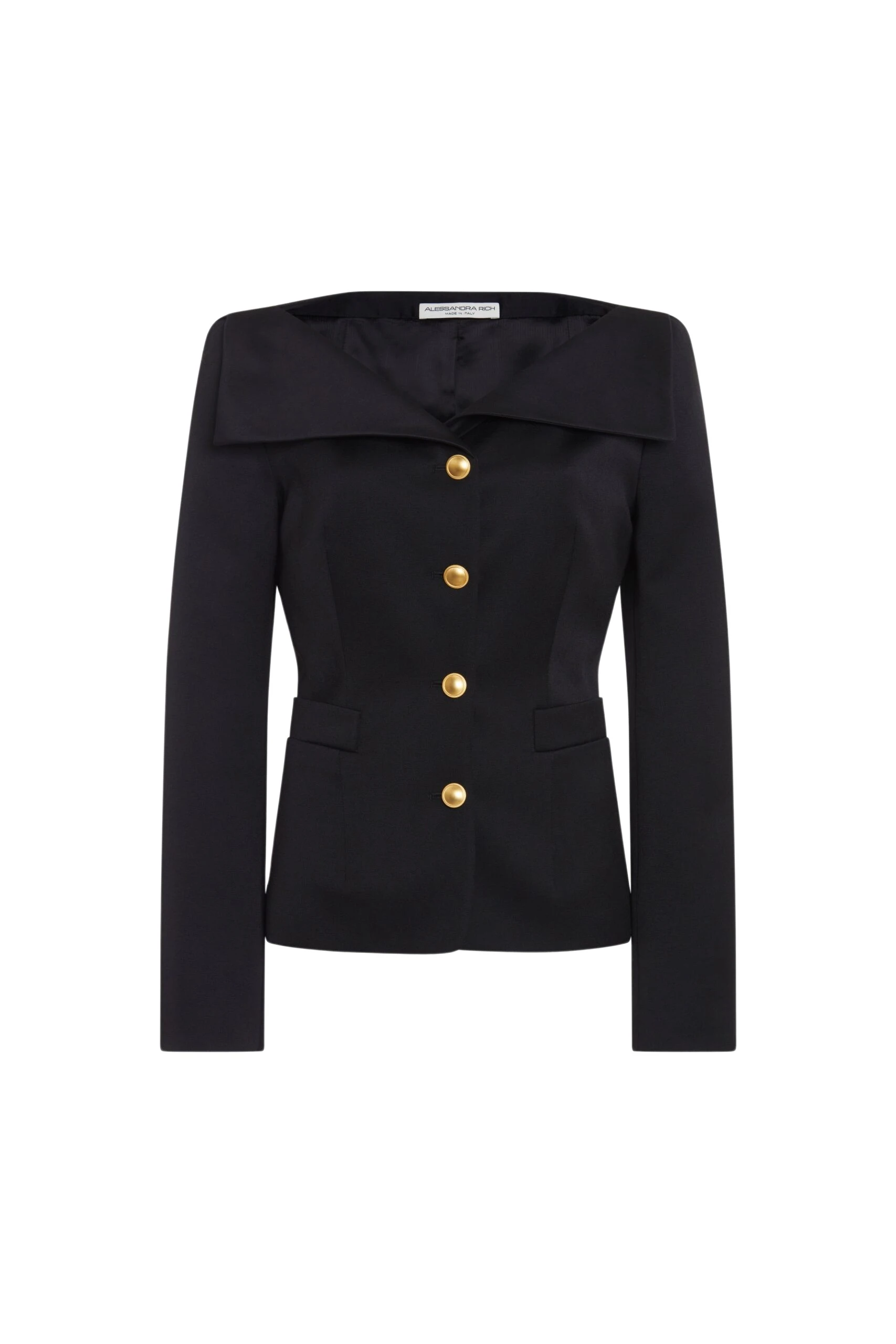 Alessandra-Rich-Wool-Satin-Jacket-scaled65746_nobg Alessandra Rich Jackets luxury Clothing from Luxury Handbags Marketplace