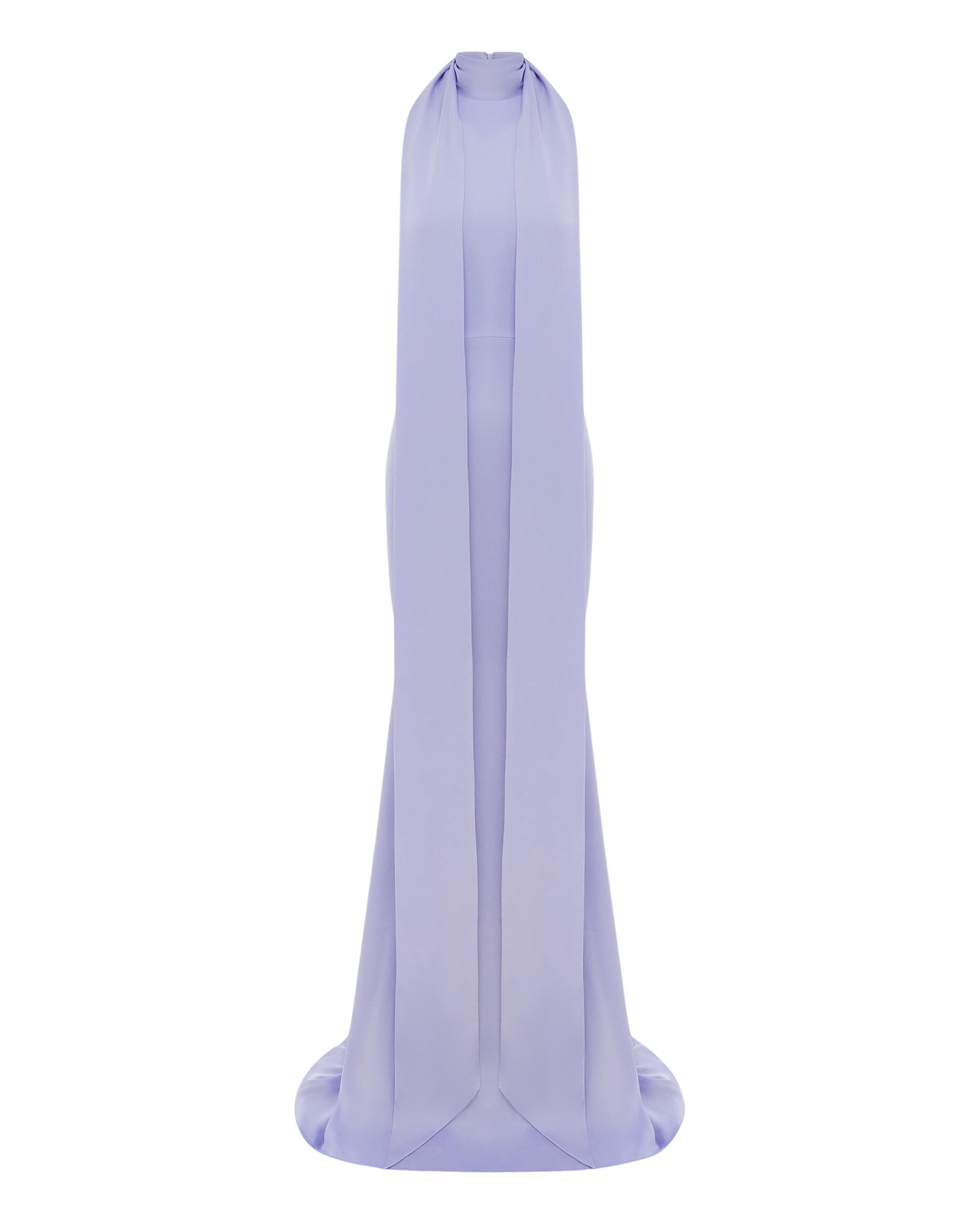 Alex Perry Halter Scarf Gown in Satin Crepe