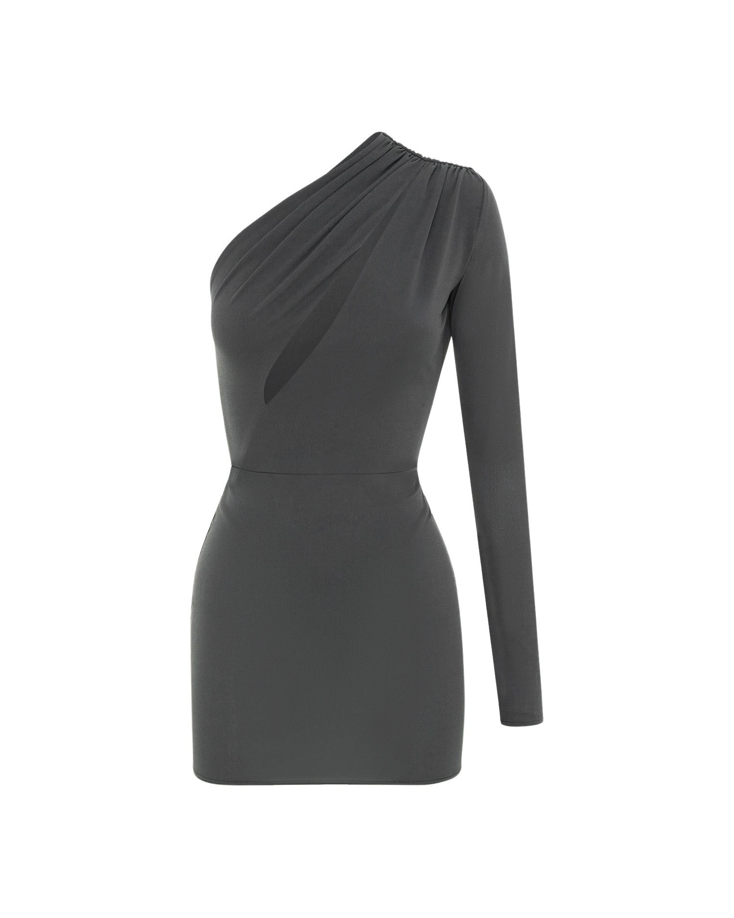 Alex Perry One Sleeve Mini Dress in Crepe Jersey