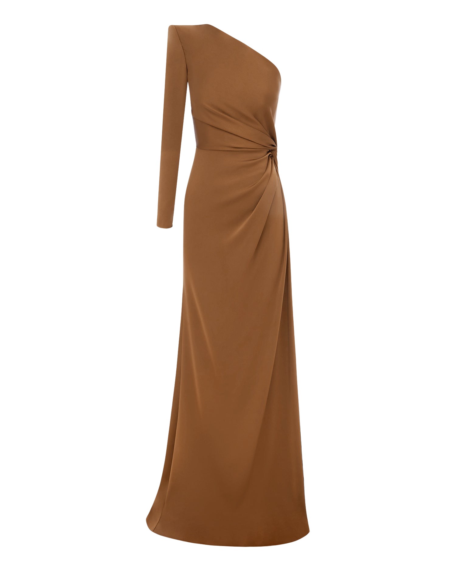 Alex Perry One Sleeve Twist Gown in Satin Crepe