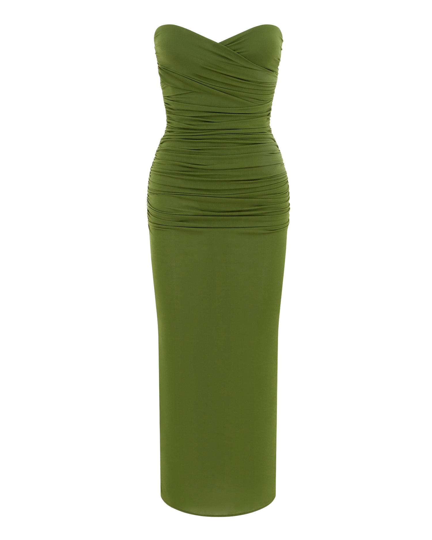Alex Perry Strapless Sweetheart Ruched Dress in Crepe Jersey
