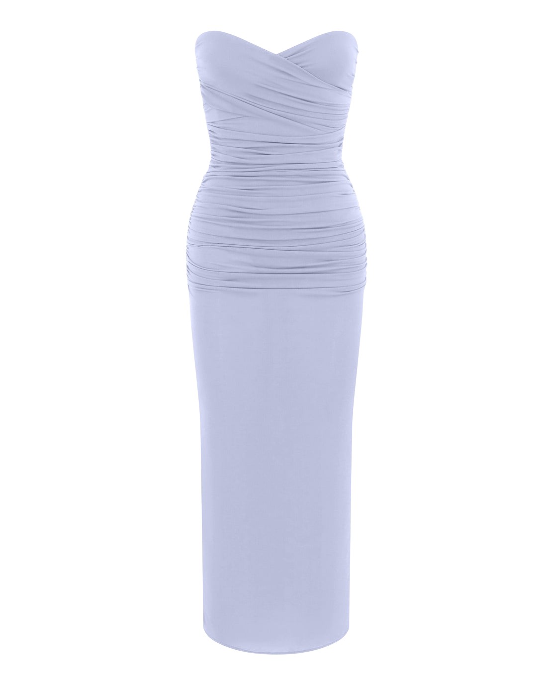 Alex Perry Strapless Sweetheart Ruched Dress in Crepe Jersey