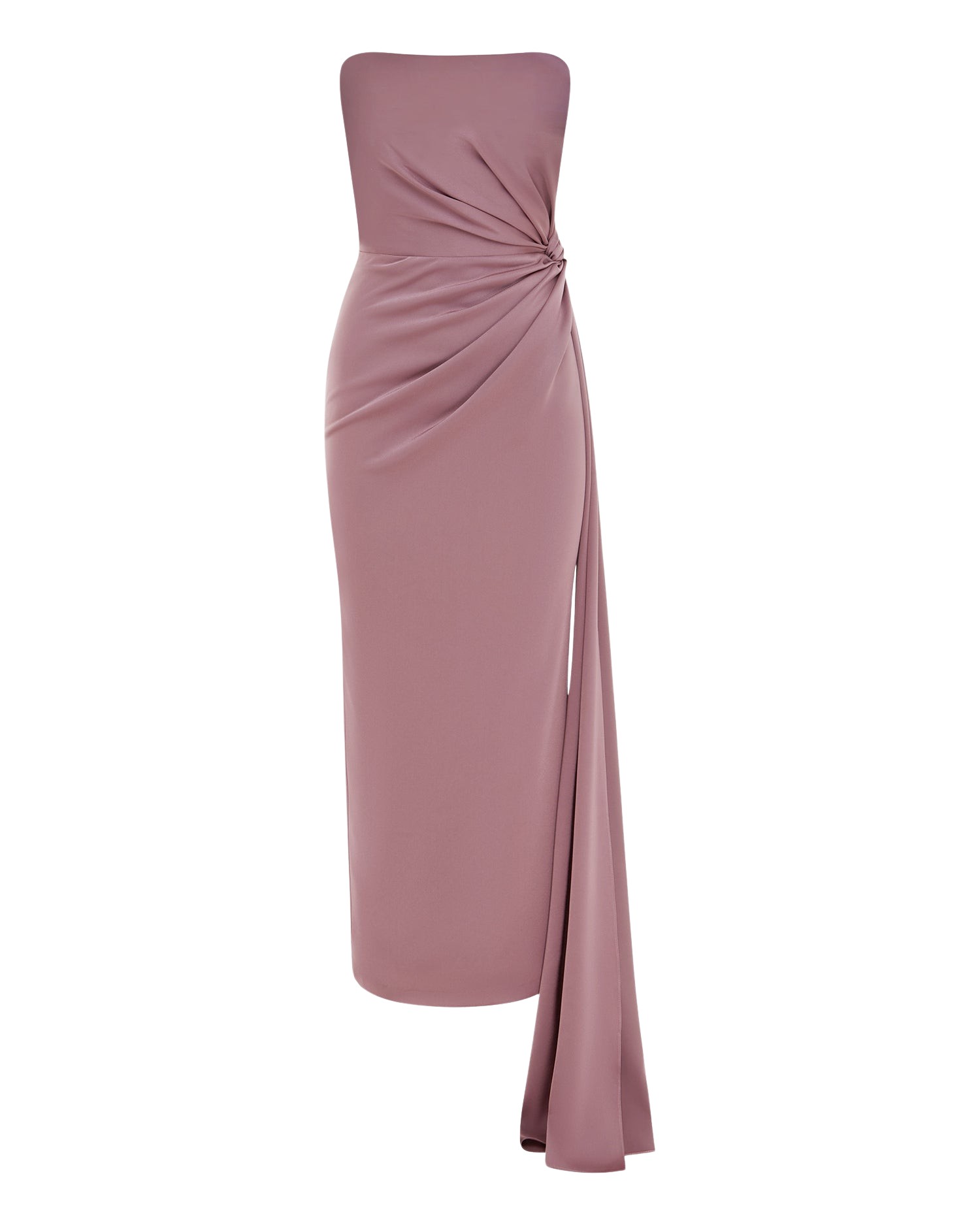 Alex Perry Strapless Twist Dress in Satin Crepe