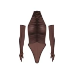 Alex-Perry-Turtleneck-Ruched-Bodysuit-in-Fine-Mesh62668_nobg Alex Perry Bodysuit luxury Bodysuit from Luxury Handbags Marketplace