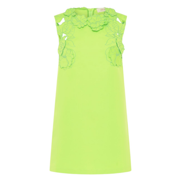 Leo Lin Blair Appliqué Mini Dress – Lime