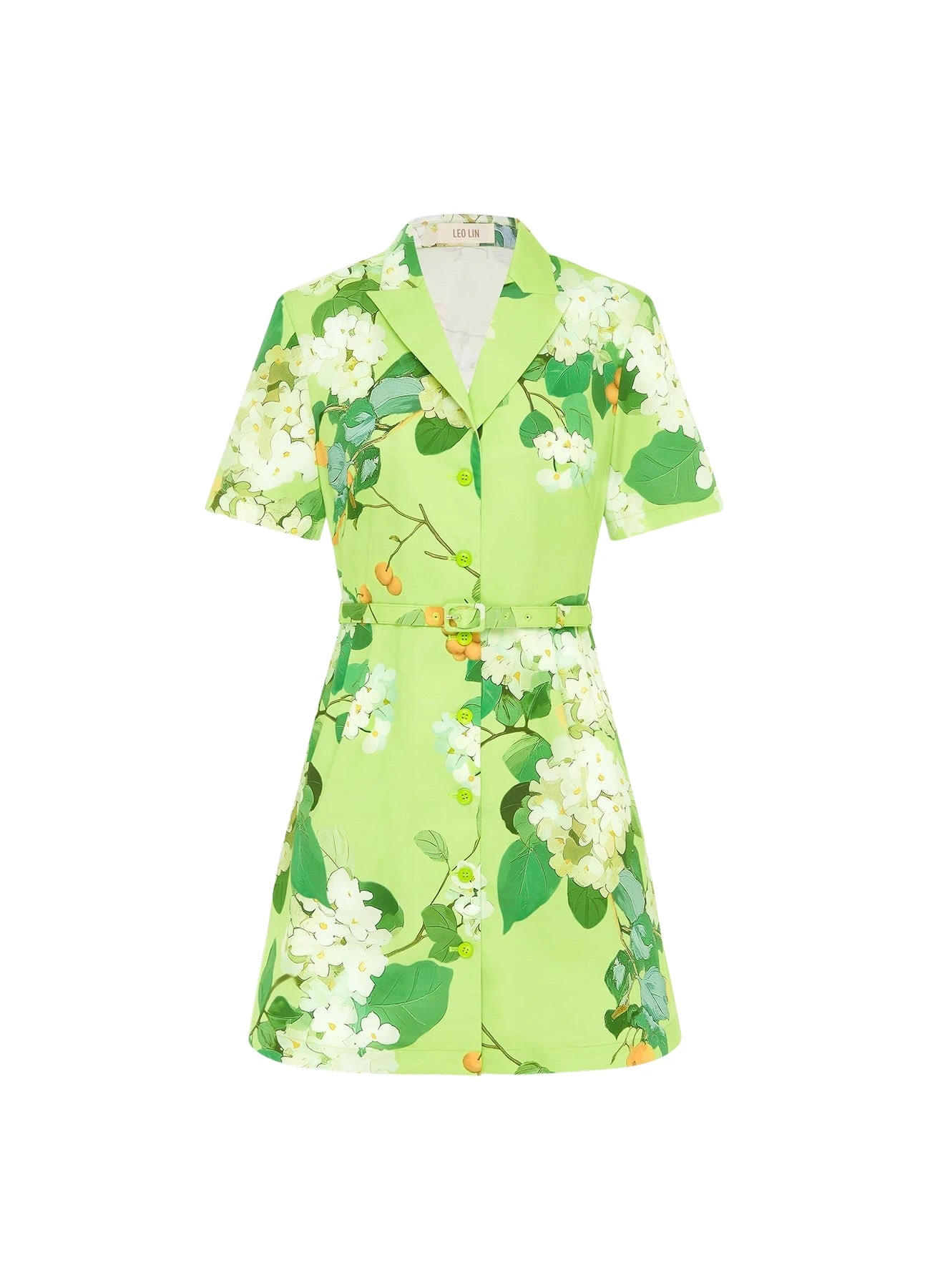 Leo-Lin-Brigitte-Mini-Dress-Hydrangea-in-Lime51268_nobg Leo Lin Dresses luxury Clothing from Luxury Handbags Marketplace