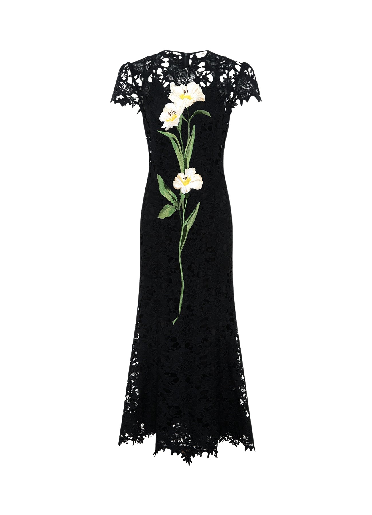 Leo Lin Monique Embroidered Lace Maxi Dress – Ebony