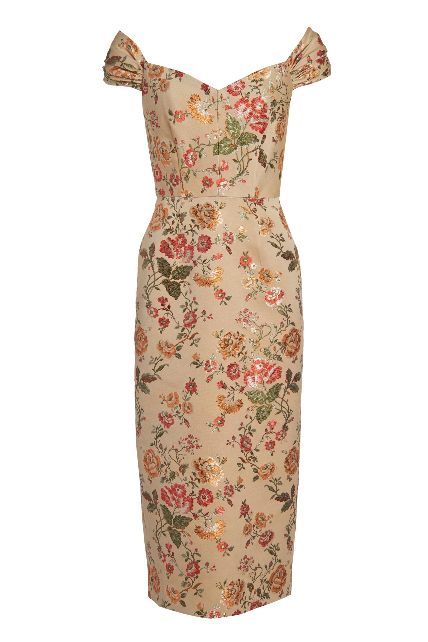 Markarian Apollonia Gold Floral Brocade Corset Dress Markarian