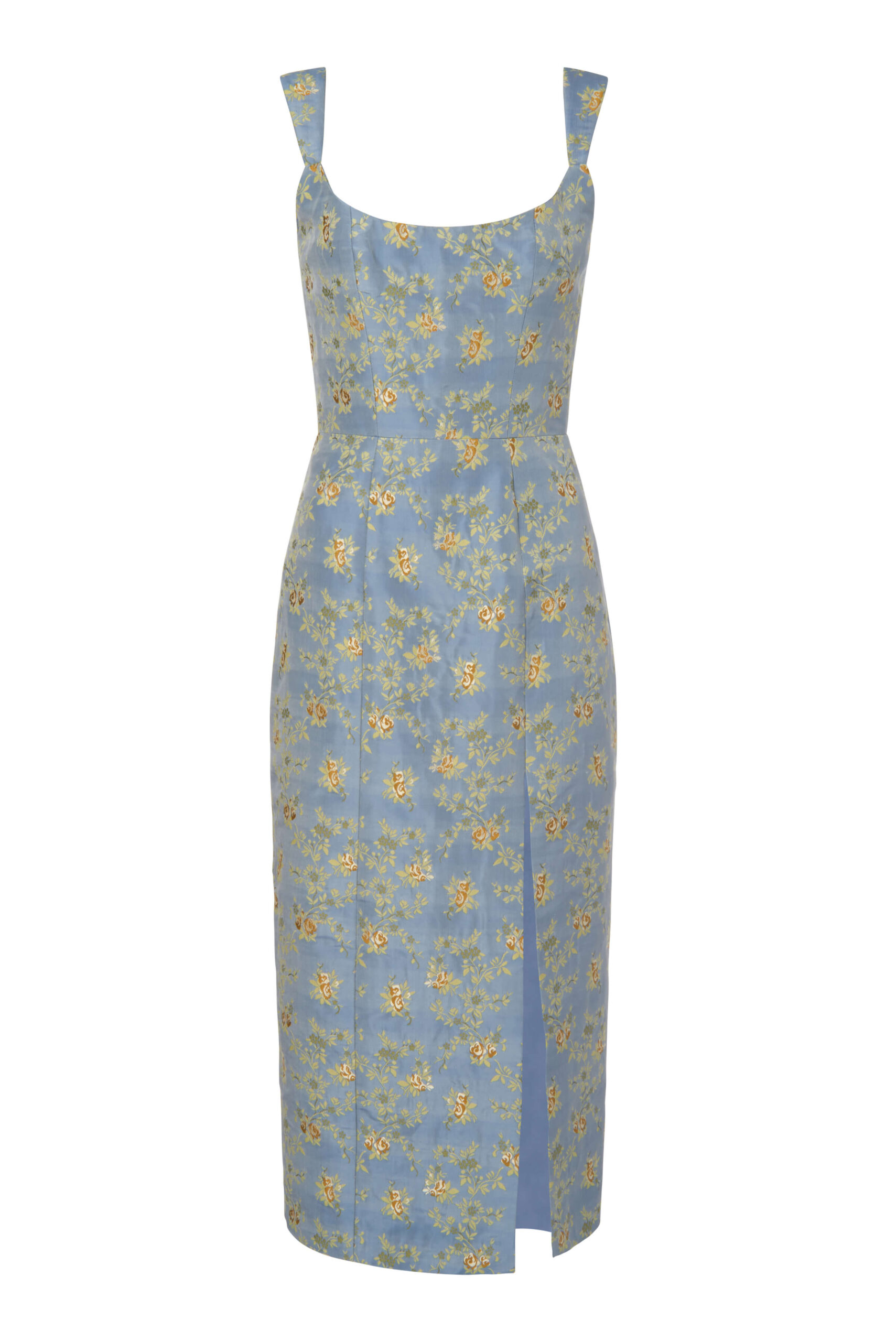 Markarian Claudette Blue Floral Corset Dress Markarian