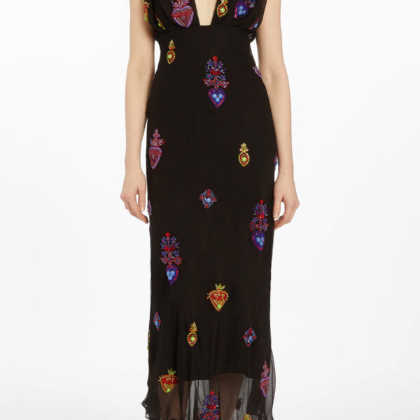 Markarian Donna Sacred Heart Beaded Dress, view 3