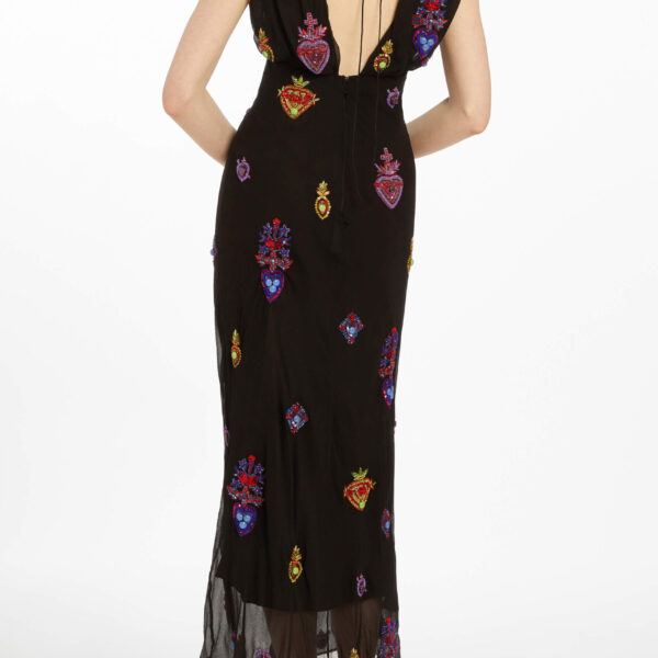 Markarian Donna Sacred Heart Beaded Dress, view 4