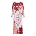 Markarian Felicia Handbeaded Patchwork Midi Dress Markarian