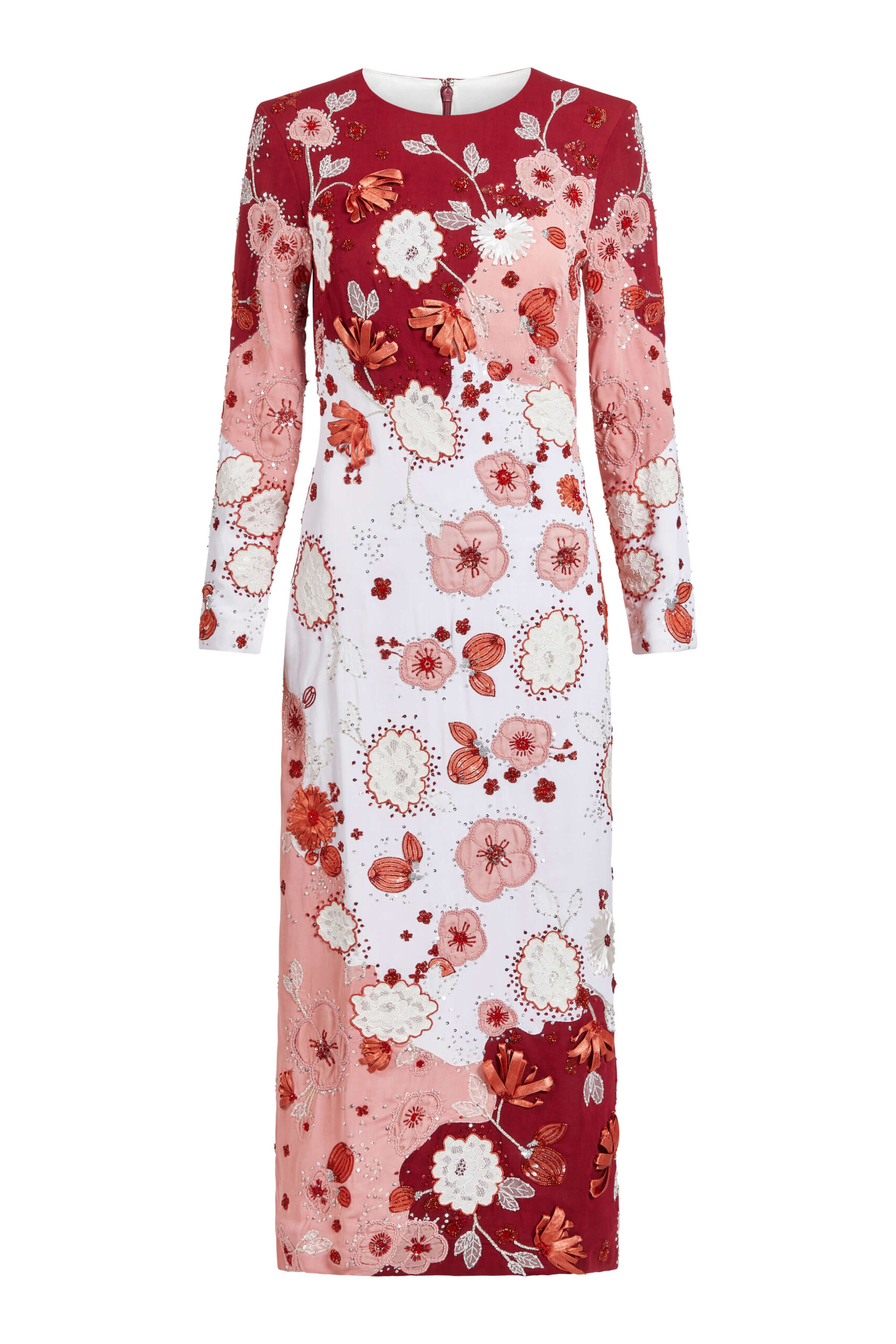 Markarian Felicia Handbeaded Patchwork Midi Dress Markarian