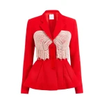 Markarian Lynn Red Crepe Blazer Markarian