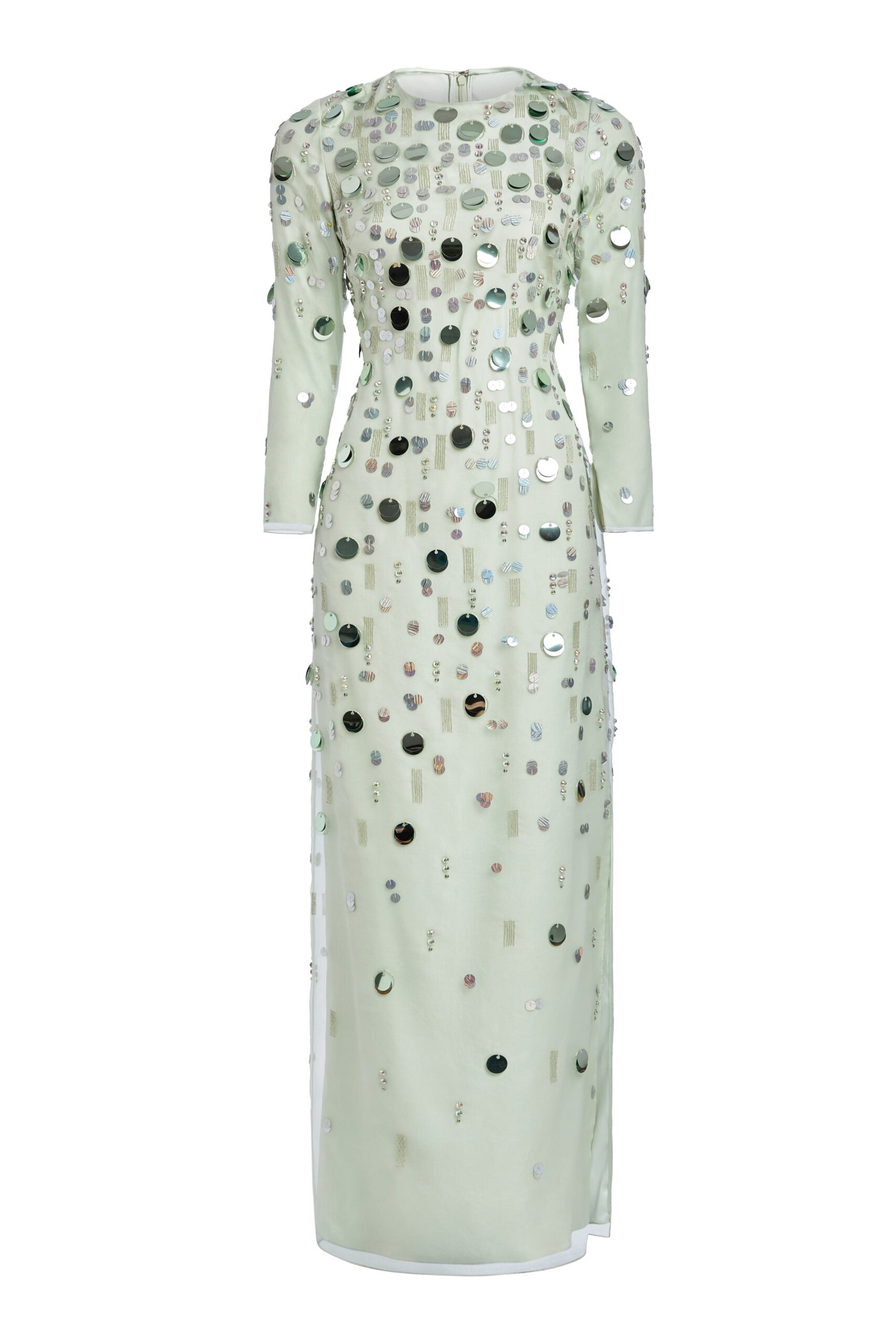 Markarian Mariela Mint Beaded Gown Markarian
