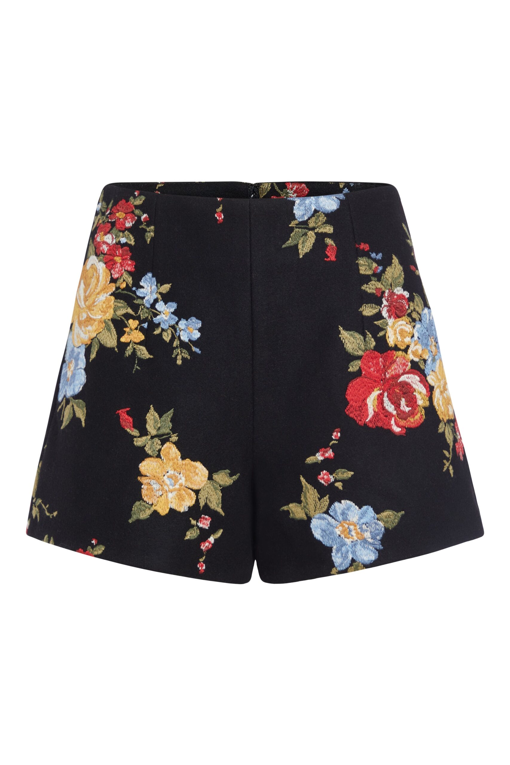 Markarian Mira Rose Embroidered Wool Shorts Markarian