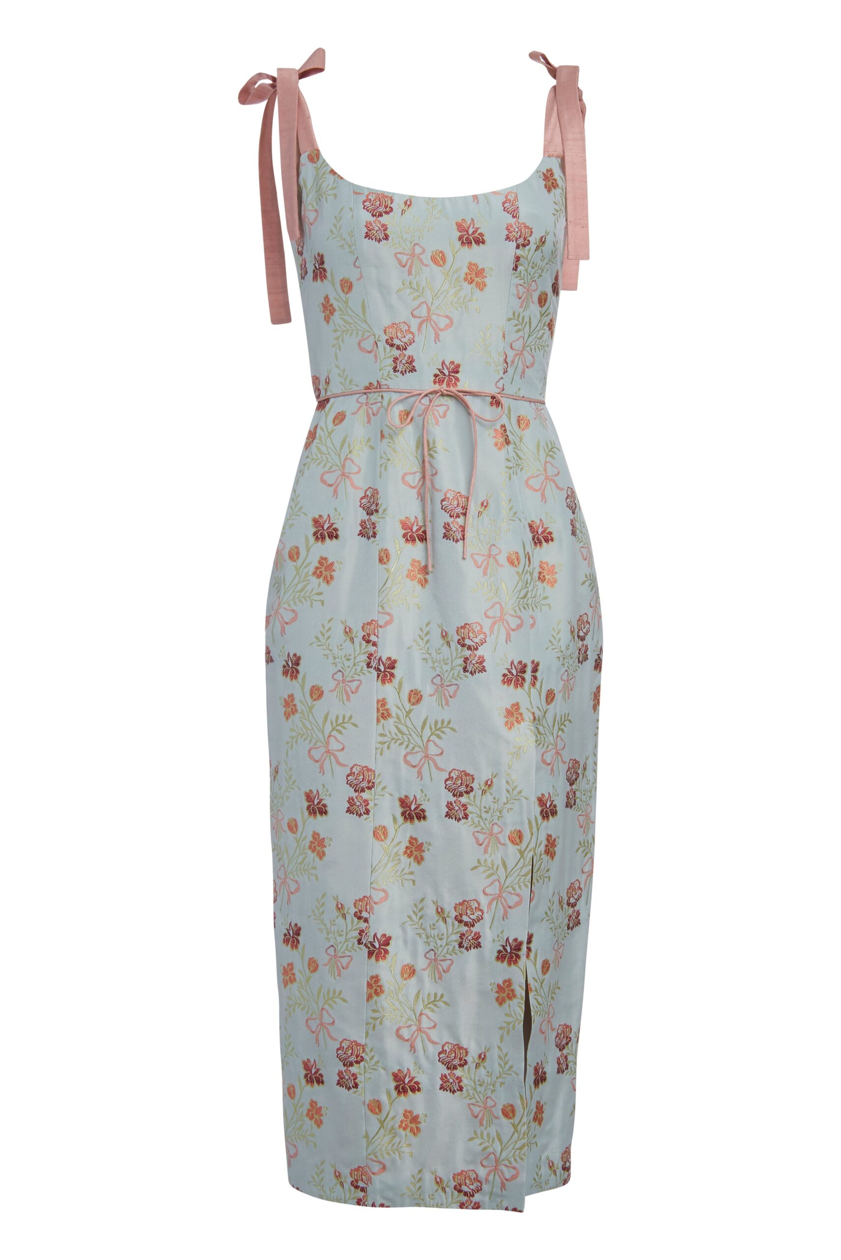 Markarian Tricia Blue Brocade Corset Dress Markarian