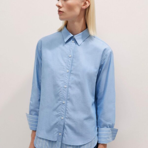 Me and Em Cotton Voile Reversible Shirt, view 7