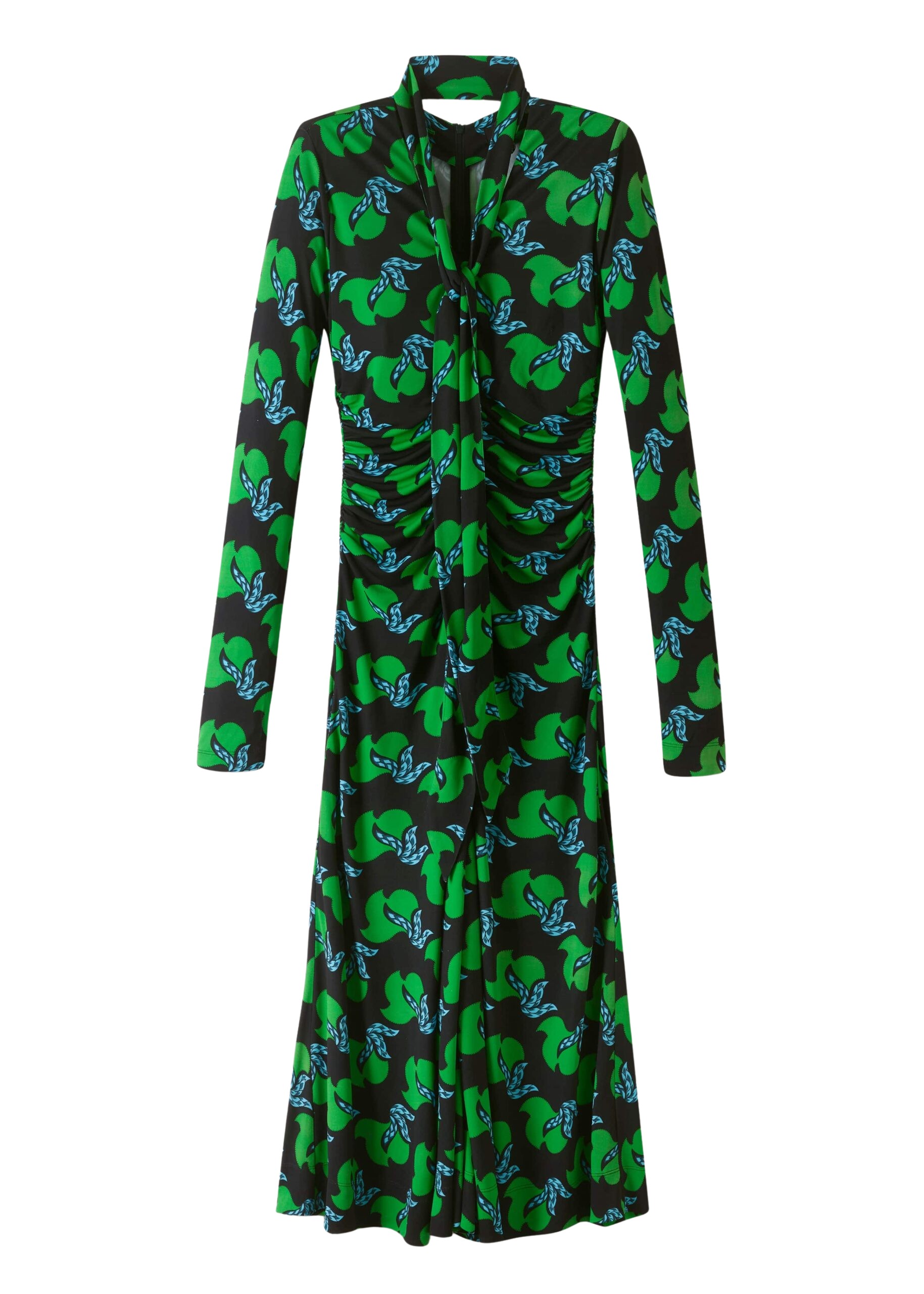 Me and Em Crepe Birds Of Paradise Maxi Dress + Belt